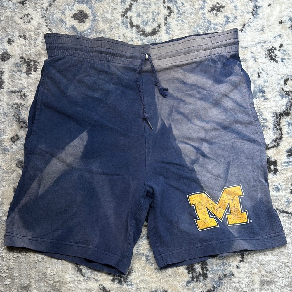 Vintage The Game University of Michigan Block M Shorts Mens Medium Blue NCAA